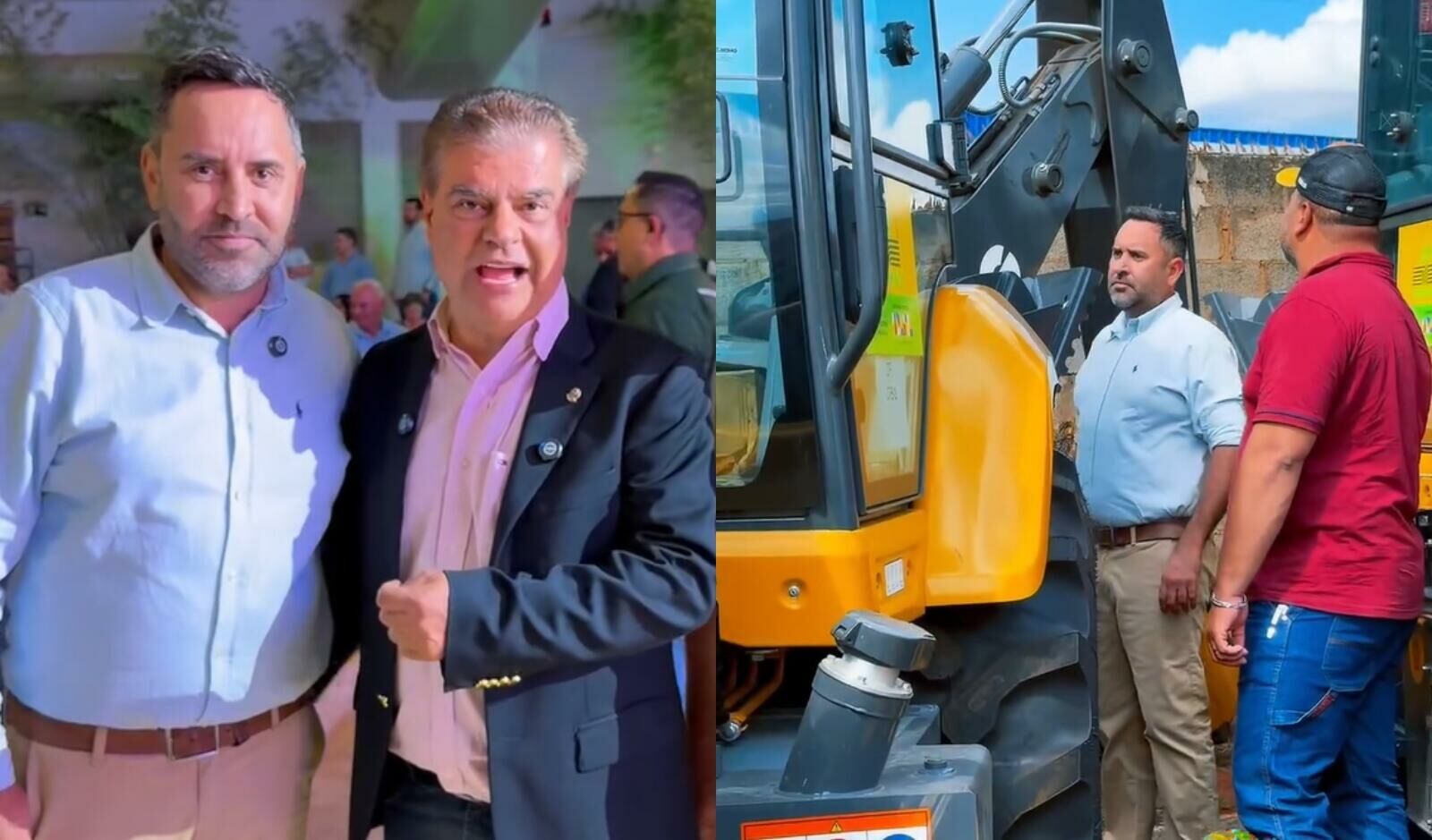 Imagem de compartilhamento para o artigo Com apoio de Nelsinho Trad, prefeito Weliton Guimarães garante retroescavadeira zero km para Alcinópolis da MS Todo dia